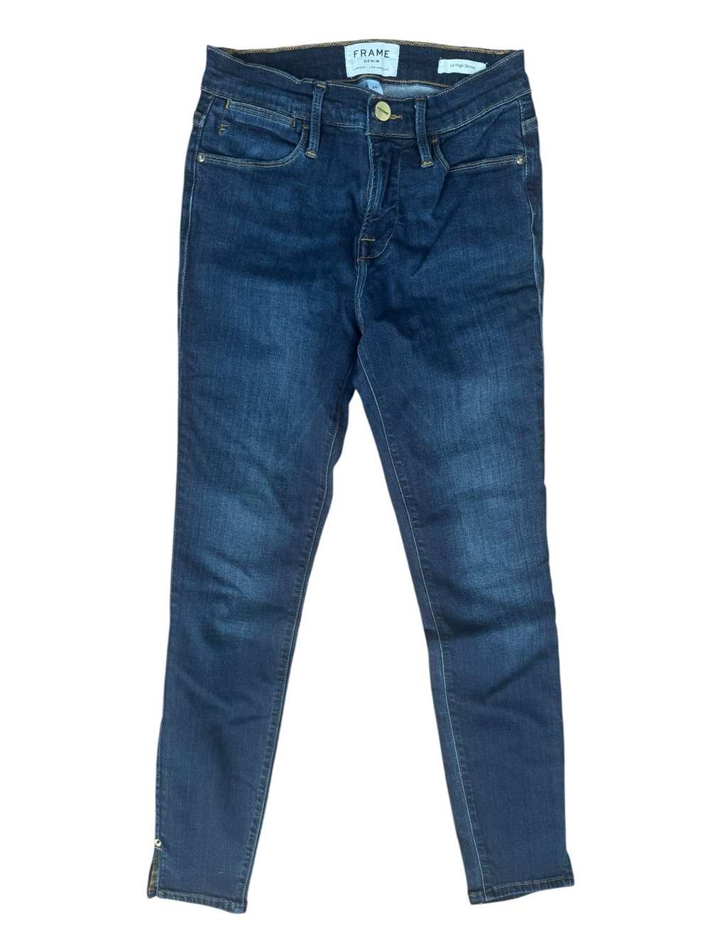 Frame Denim Skinny Jeans in Dark Indigo
